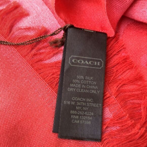 Coach Silk n Cotton scarf - Picture 5 of 6
